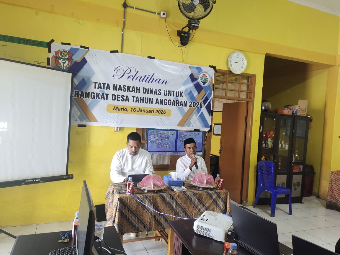 Pemerintah Desa Mario Gelar Pelatihan Tata Naskah Dinas 